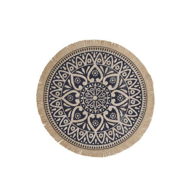 Set Of 4 Hessian Placemats Blue