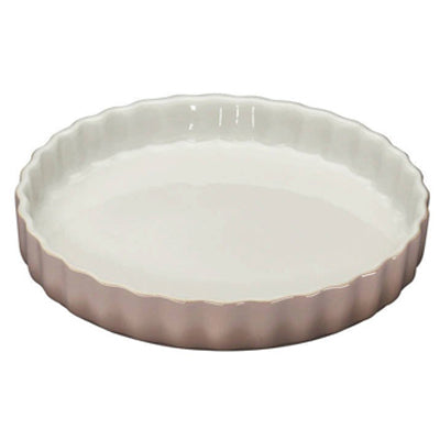 Round Flan Dish - Gray Brown