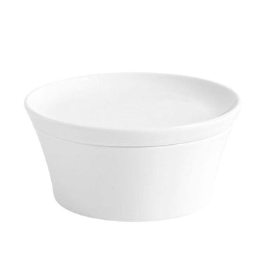 Souffle Dish + Lid 14cm, White