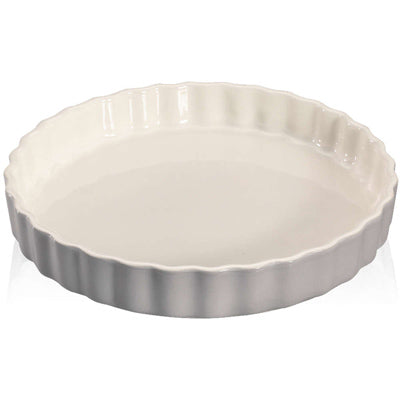 Round Flan Dish - Light Grey