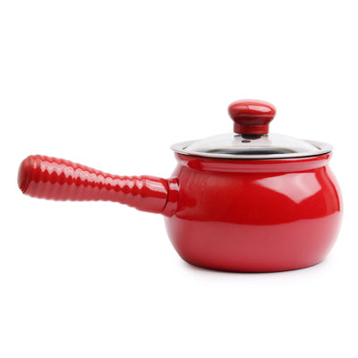 Sauce Pan With Glass Lid 14cm - Red