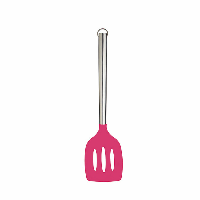 Silicone Turner W/ St. Steel Handle 28cm - Pink