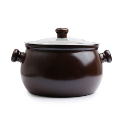 Casserole With Glass Lid 24cm - Brown