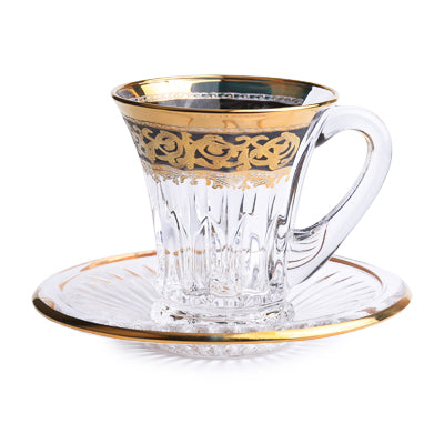 Arabic Tea Set Of 6 - Well Gold Black