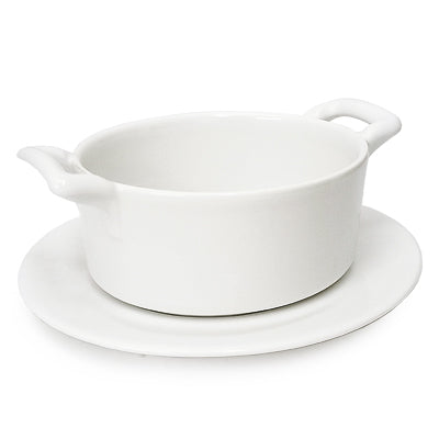 Soup Cup And Saucer - White
