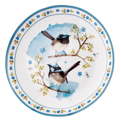 Cocktail Plate - Plume And Perch , Blue Wren