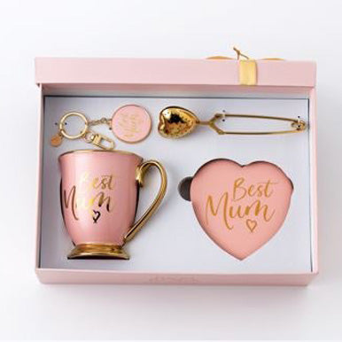 Words For Mum Gift Set, Best Mum - Pink
