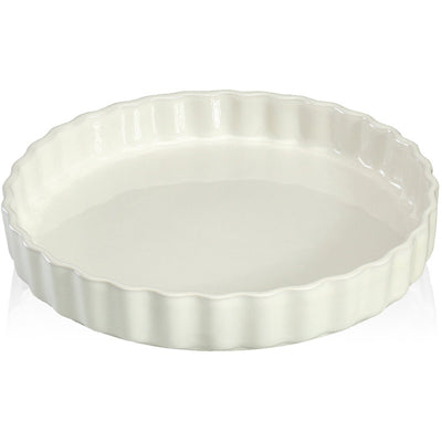 Round Flan Dish - Cream