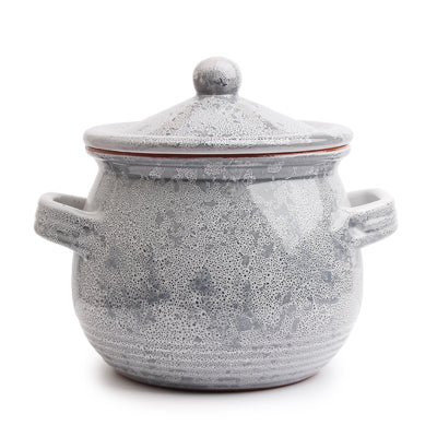Etruscan Pot With Lid 21cm - Grey