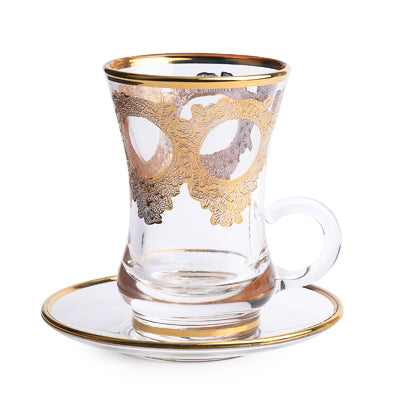 Arabic Tea Set Of 6 - Grande Grand Gold