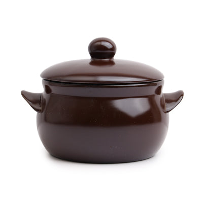 Shallow Casserole With Ceramic Lid 11cm - Brown