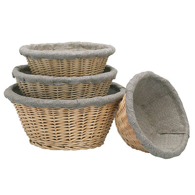 Fermenting Dough Basket W/ Cloth 270 X 135mm 1.5kg