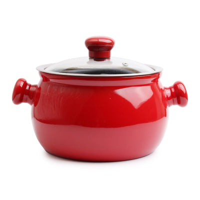Casserole With Glass Lid 18cm - Red