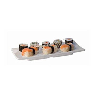Sushi Board 24 X 10.5 X 2.5 Cm, White Melamine