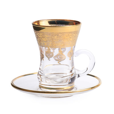 Arabic Tea Set Of 6 - Fasica Gold