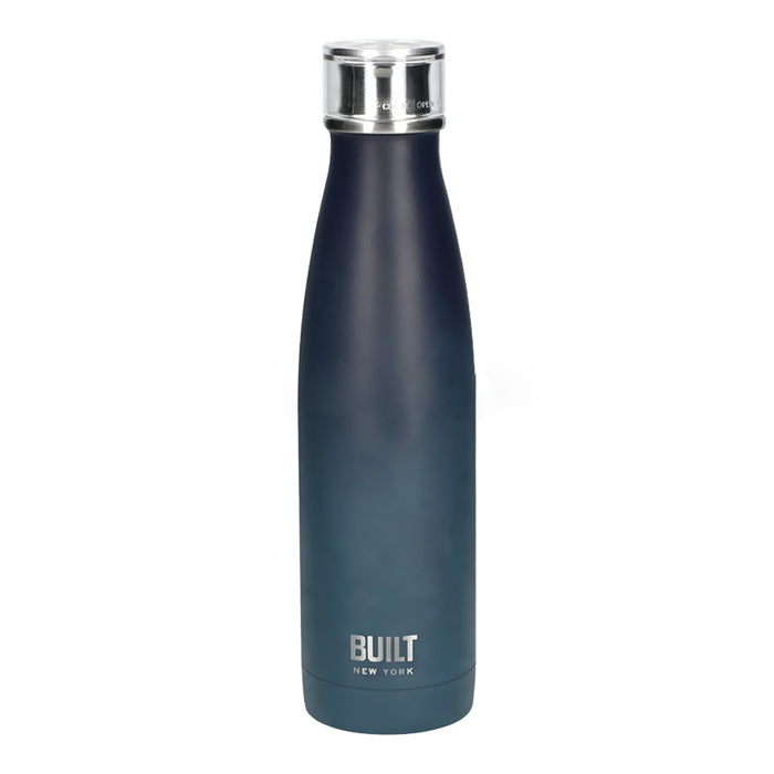 Isolated S.Steel Bottle 500ml - Black & Blue Ombre
