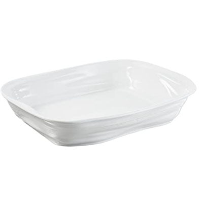 Rectangular Crumple Dish - White