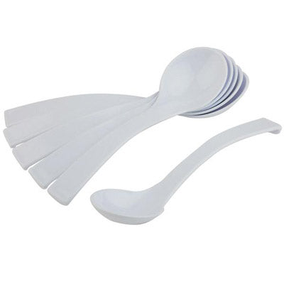 Delicatessen Spoon 6 X 23 Cm, Set Of 6 Pcs - White