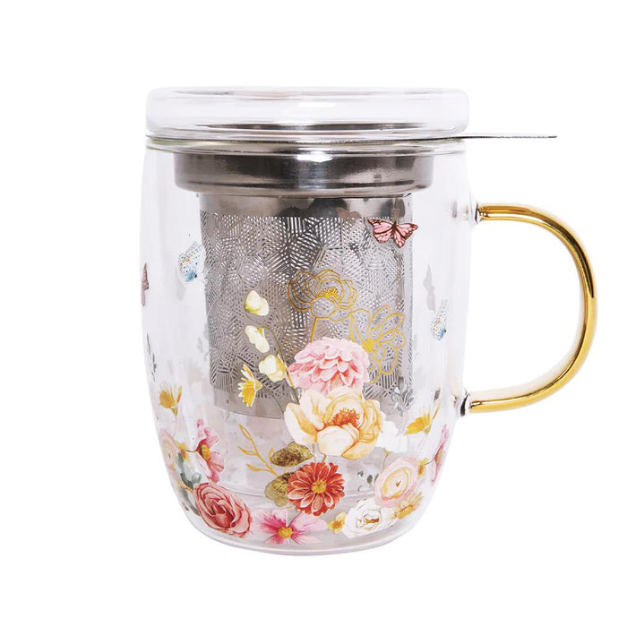 Springtime Soiree D/Walled Glass 3 Piece Infuser