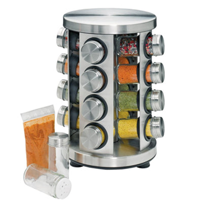 Spice Rack St/St, 16 Spices