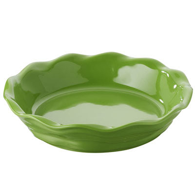 Round Fluted Tart Dish - Lime Green