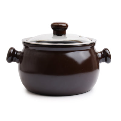 Casserole With Glass Lid 18cm - Brown