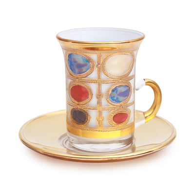 Arabic Tea Set Of 6 - Atlantis Color Gold