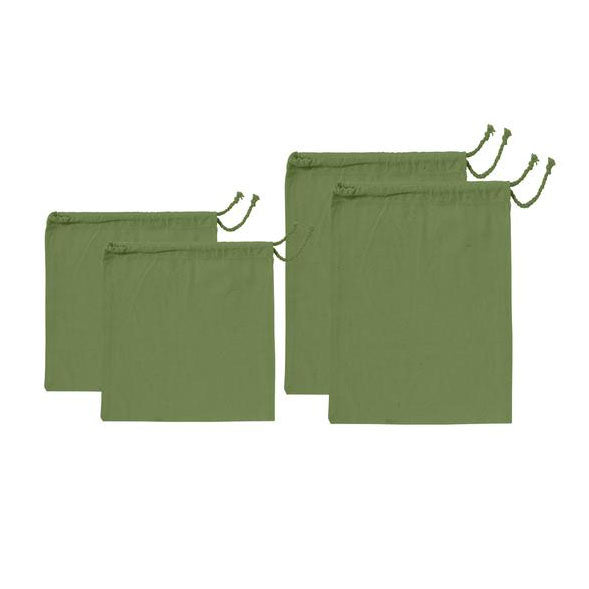 Eco Recycled Green Fabric Produce Bag Set