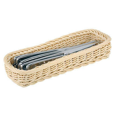 Cutlery Basket, Wickerwork 27 X 10 X 4.5 Cm - White