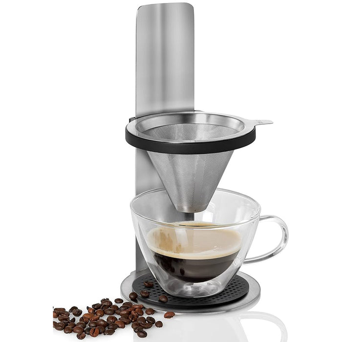 COFFEE MAKER 13 X 26.5 CM, STAINLESS STEEL / PLASTIC