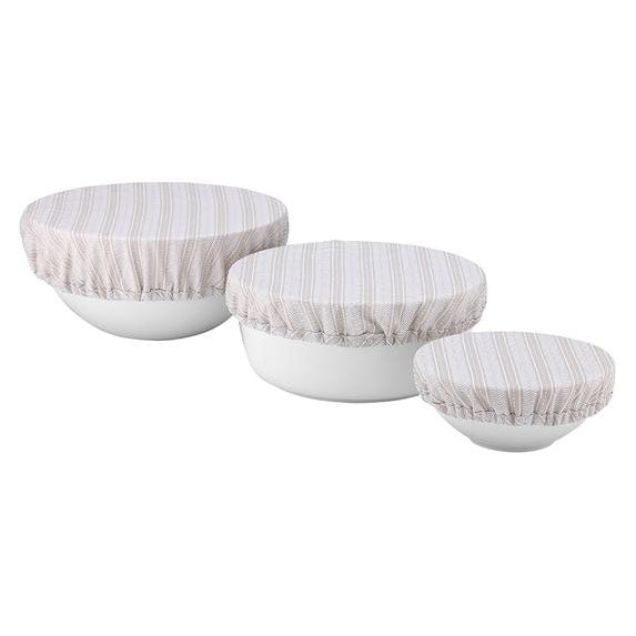Intrinsic Taupe Aztec 3pk Stretch Bowl Covers