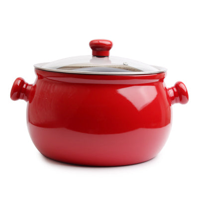 Casserole With Glass Lid 24cm - Red